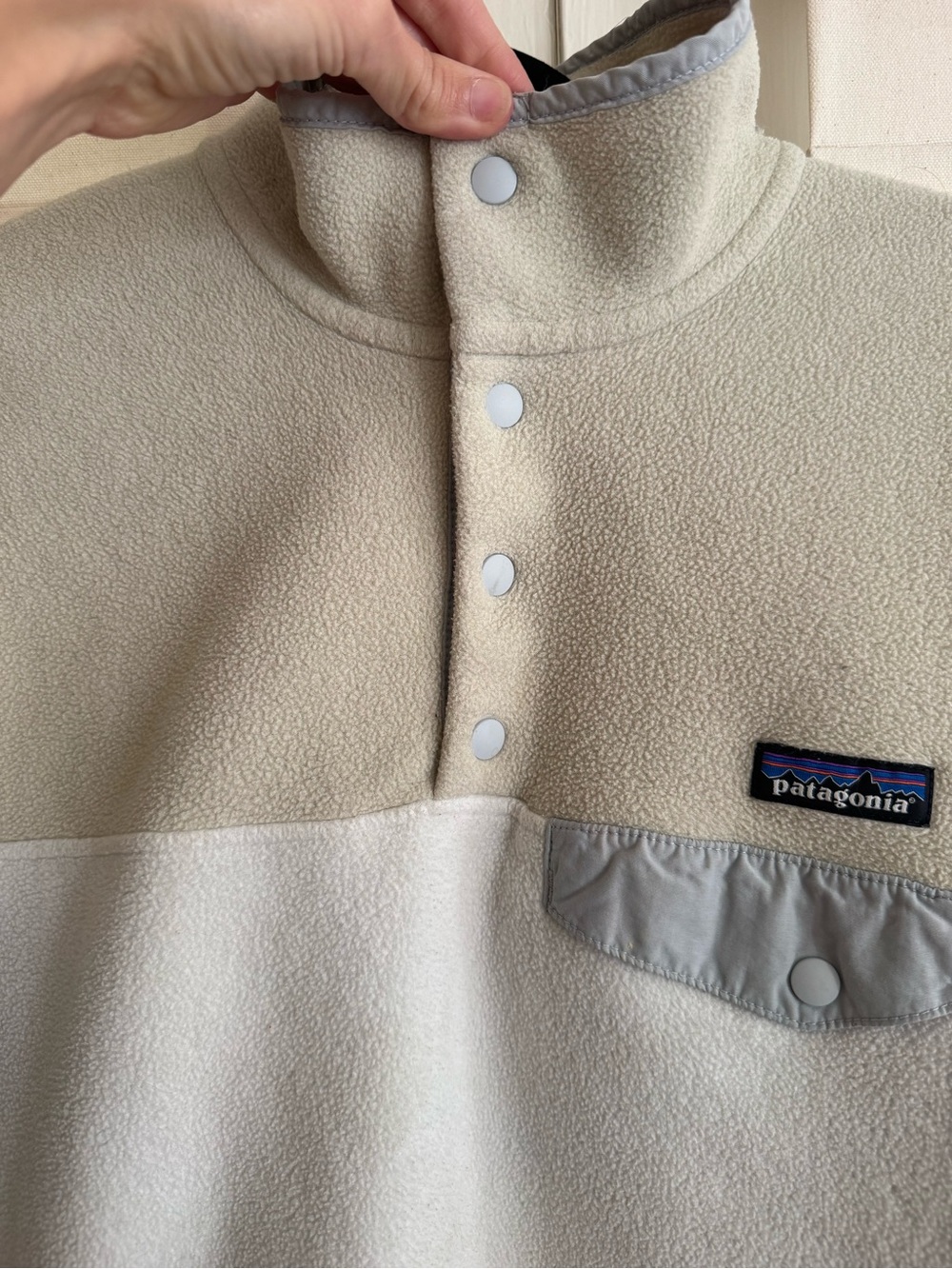 Patagonia Synchilla Cream Snap-T Fleece Pullover